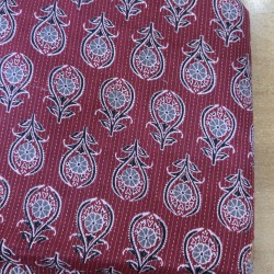 Maroon Motif Straight Long Kurti