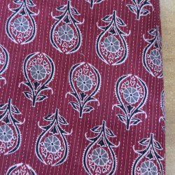 Maroon Motif Straight Long Kurti