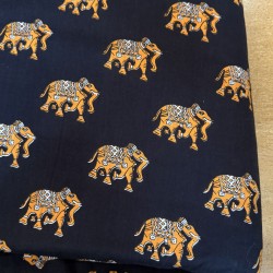 Black Hathi Straight Long Kurti