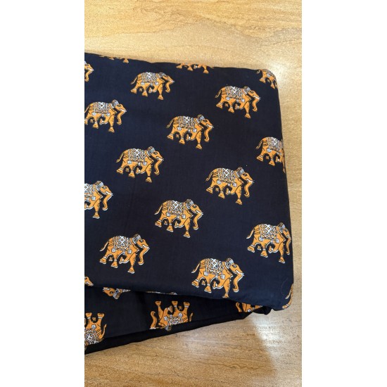 Black Hathi Straight Long Kurti