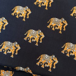 Black Hathi Straight Long Kurti