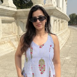 Blue Lining A-Line Kurti