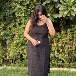 Black Hakoba Straight Long Kurti