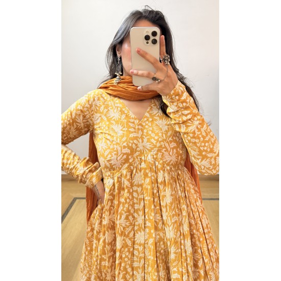 Mustard Yellow Manmohini Kurti