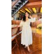 Miraya Off White Flare Dress