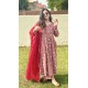Red Ajrak Noor Gher Kurti