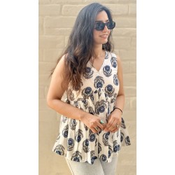 White Motif Tulip Top