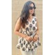 White Motif Tulip Top