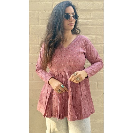 Mauve Flare Top