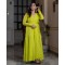 Lime Green Banarasi Chanderi Angrakha