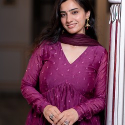 Purple Banarasi Chanderi Manmohini