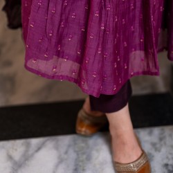 Purple Banarasi Chanderi Manmohini