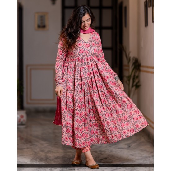 Pink Kantha Manmohini Kurti