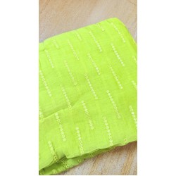 Lime Green Banarasi Chanderi Manmohini