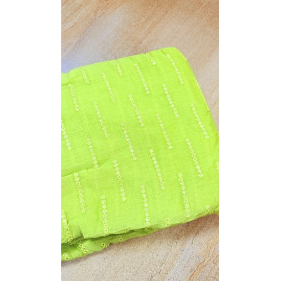 Lime Green Banarasi Chanderi Manmohini Lime Green Banarasi Chanderi Manmohini