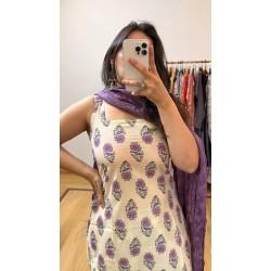 Lavender Motif full Suit Set