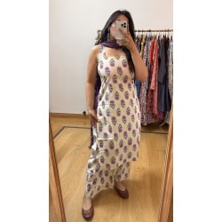 Lavender Motif full Suit Set