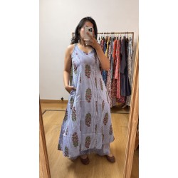 Blue Lining A-Line Kurti