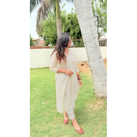 Rooh Yellow Hathi Kurti