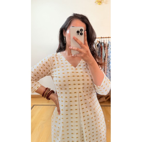 Rooh Yellow Hathi Kurti