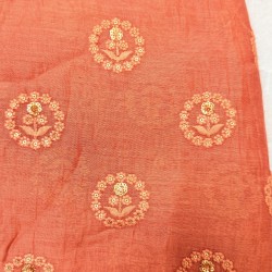 Rust Orange Banarasi Chanderi Manmohini