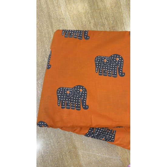 Orange Hathi Straight Long Kurti Orange Hathi Straight Long Kurti
