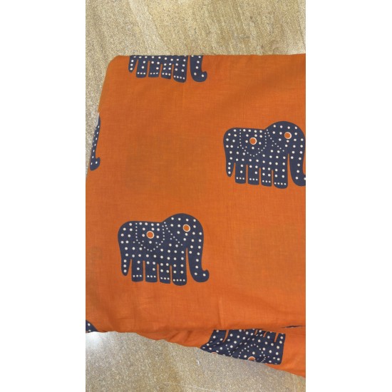 Orange Hathi Straight Long Kurti Orange Hathi Straight Long Kurti