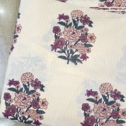 Creme Big Motif Straight Long Kurti