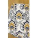 White Motif Straight Long Kurti