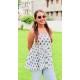Black-White Flare Top Black-White Flare Top