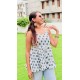 Black-White Flare Top Black-White Flare Top