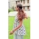 Black-White Flare Top Black-White Flare Top
