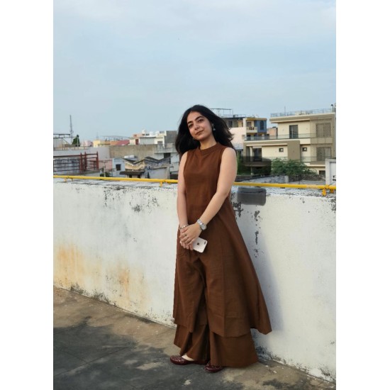 Chocolate Brown A-Line Kurti Chocolate Brown A-Line Kurti