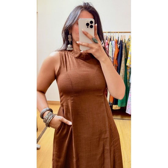 Chocolate Brown A-Line Kurti Chocolate Brown A-Line Kurti