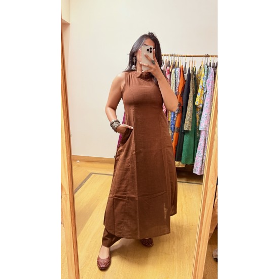 Chocolate Brown A-Line Kurti Chocolate Brown A-Line Kurti