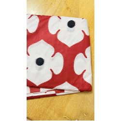 Red Big Motif Straight Long Kurti