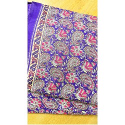 Purple Floral Straight Long Kurti