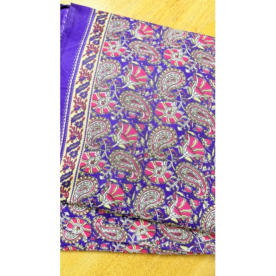Purple Floral Straight Long Kurti