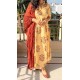 Creme Motif A-Line Kurti