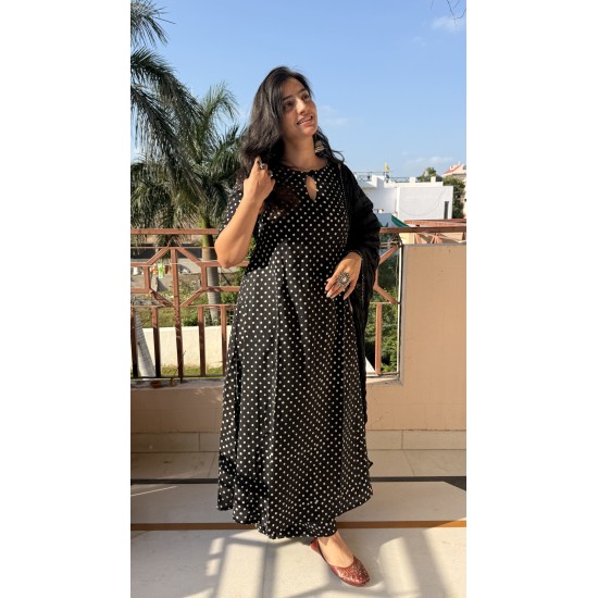 Polka Dot A-Line Kurti