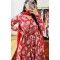 Red Kantha Kalamkari  Manmohini Kurti