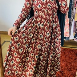 Burgundy Kantha  Manmohini Kurti