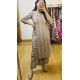 Blue  Lining  Straight Long Kurti