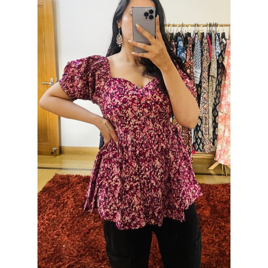 Pink Rayon Lily Top