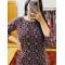 Black  Ajrak  Printed  Straight Long Kurti