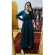 Teal Green Chikankari Angrakha Kurti