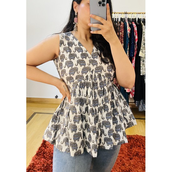 Blue Hathi Top