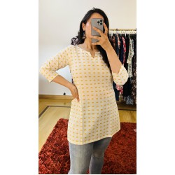 Yellow Hathi Short Kurti