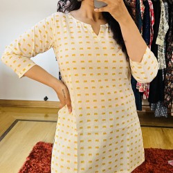 Yellow Hathi Short Kurti