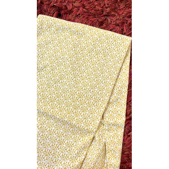 Yellow  Printed  Straight Long Kurti